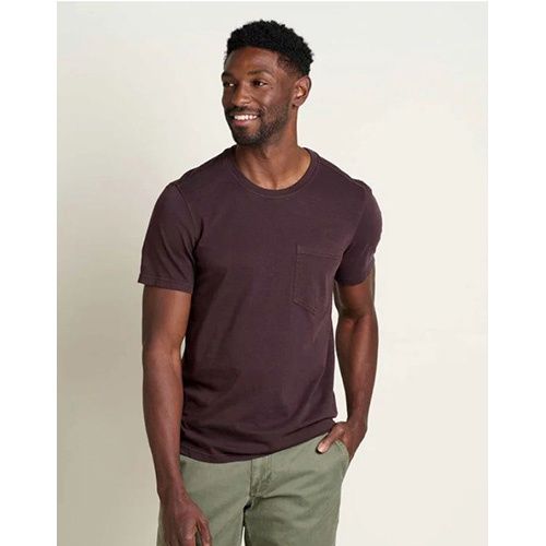 M&#39;s Primo SS Crew, Color: Carob, Size: Medium