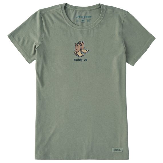 W&#39;s Giddy Up Cowboy Boots SS, Color: Moss Green, Size: Small