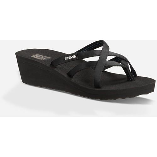 Women&#39;s Mush Mandalyn Wedge Ola 2 Sandals, Color: Black, Size: 5