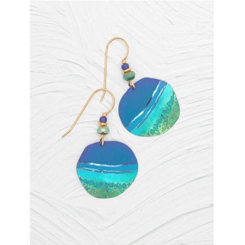 Rip Tide Earrings, Color: Calypso/Gold