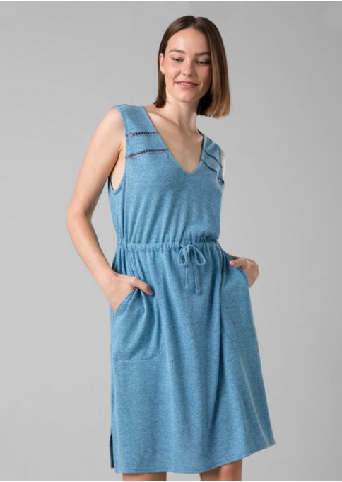 Cozy Up Korrine Dress, Color: Blue Sky Heather, Size: XS