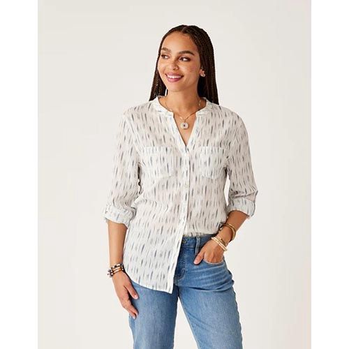 Dylan Gauze Tunic, Color: Black Crosshatch, Size: Small