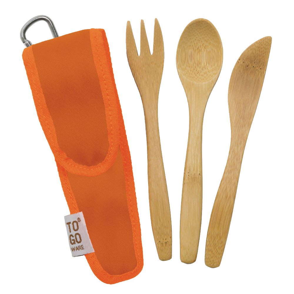 Bamboo Utensil Set - Kids, Chico Bag Colors: Orange