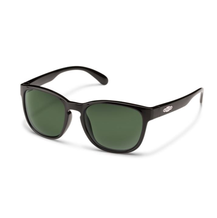 Suncloud Loveseat Sunglasses, Frame Color: Black, Lens Color: Polarized Gray Green