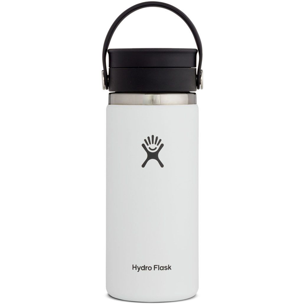16 Oz Wide Hydro Flask w/Flex/Sip Lid (Coffee), Color: White