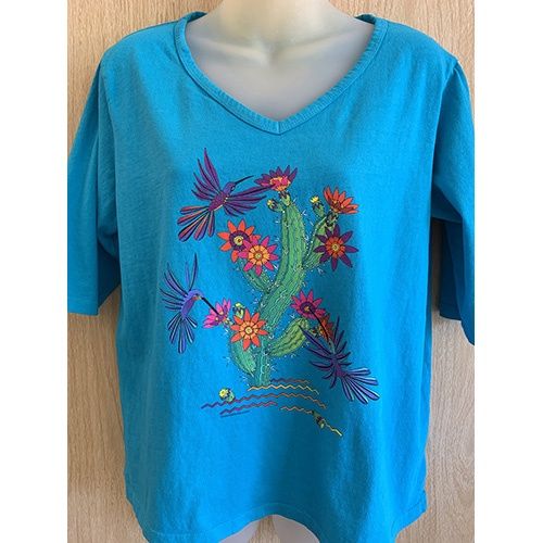Sabaku Women&#39;s V-Neck Top, Undeniable Attraction, Color: Deep Turquoise, Size: Small