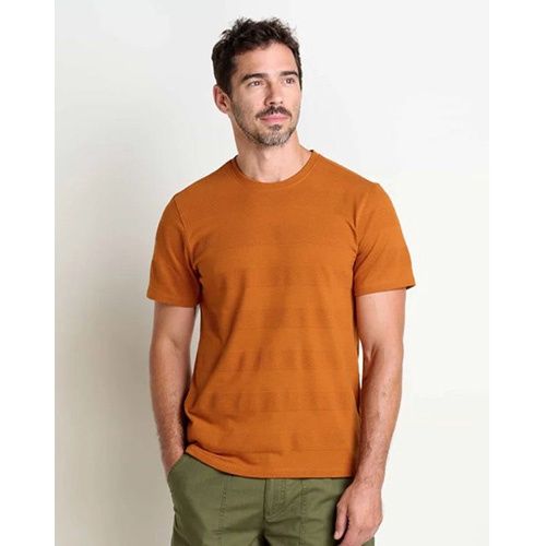Tempo Dobby SS Crew, Color: Umber, Size: Small