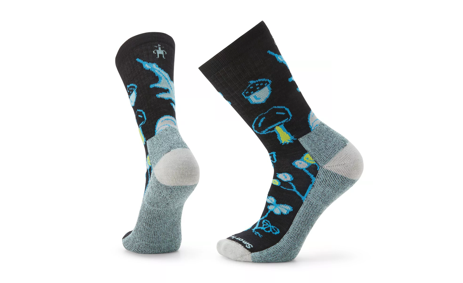 Everyday Forest Loot Crew Sock, Color: Black-Winter Moss, Size: Medium