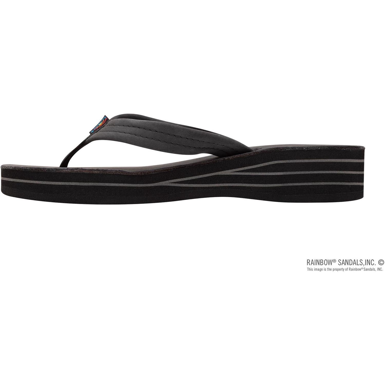 W&#39;s Four Layer Wedge-Leather, Color: Pblk Black, Size: Small