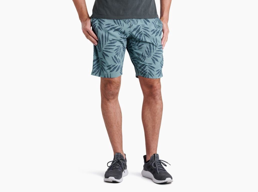Vantage Short, 10&quot; Inseam, Color: Deep Water Textured Plant Print, Size: XL