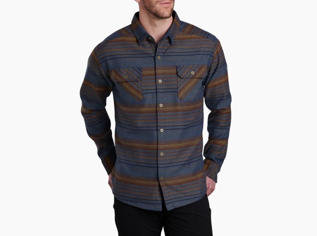 Disordr Flannel Shirt, Color: Sunset Gold, Size: Medium