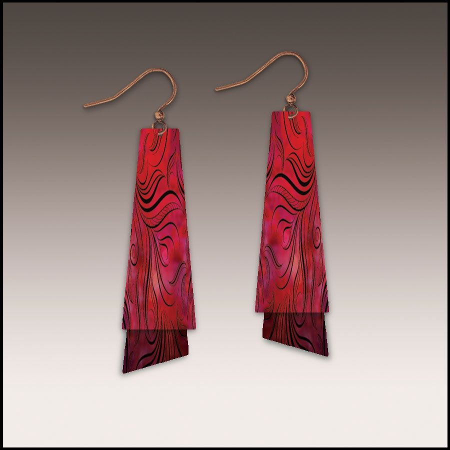 TE Collection Earring #8, ROTE, Color: Copper