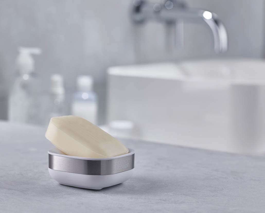 Slim Compact Soap Dish, Color: White