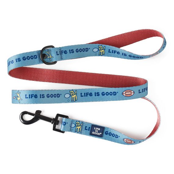 Sports Icons Dog Leash, Life is Good Color: Smoky Blue, Size: OS
