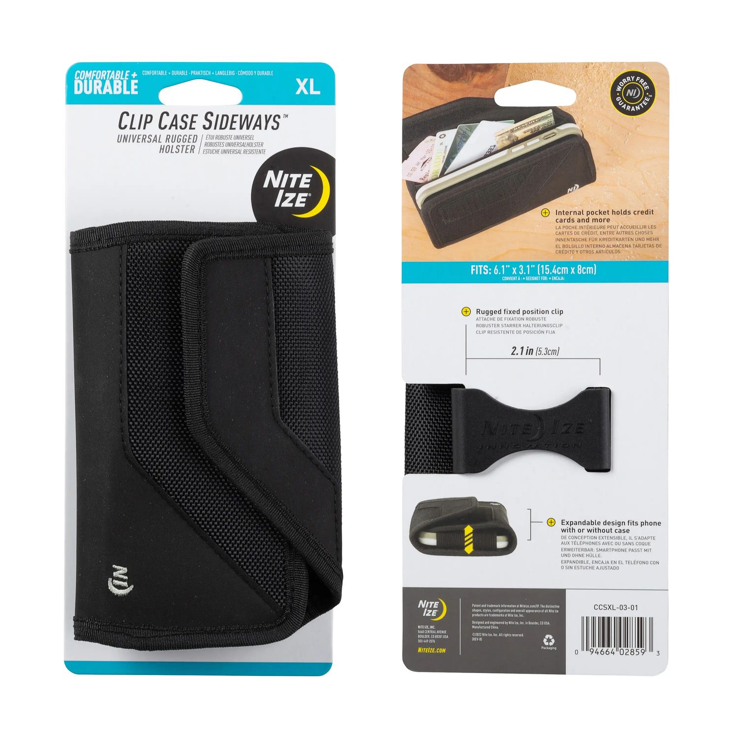 Clip Case Sideways Universal Rugged Phone Holster, Size: XL