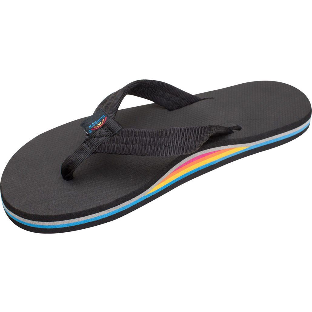 W&#39;s Single Layer Classic Rubber Sandals, Color: Limited Edition Rainbow, Size: Small