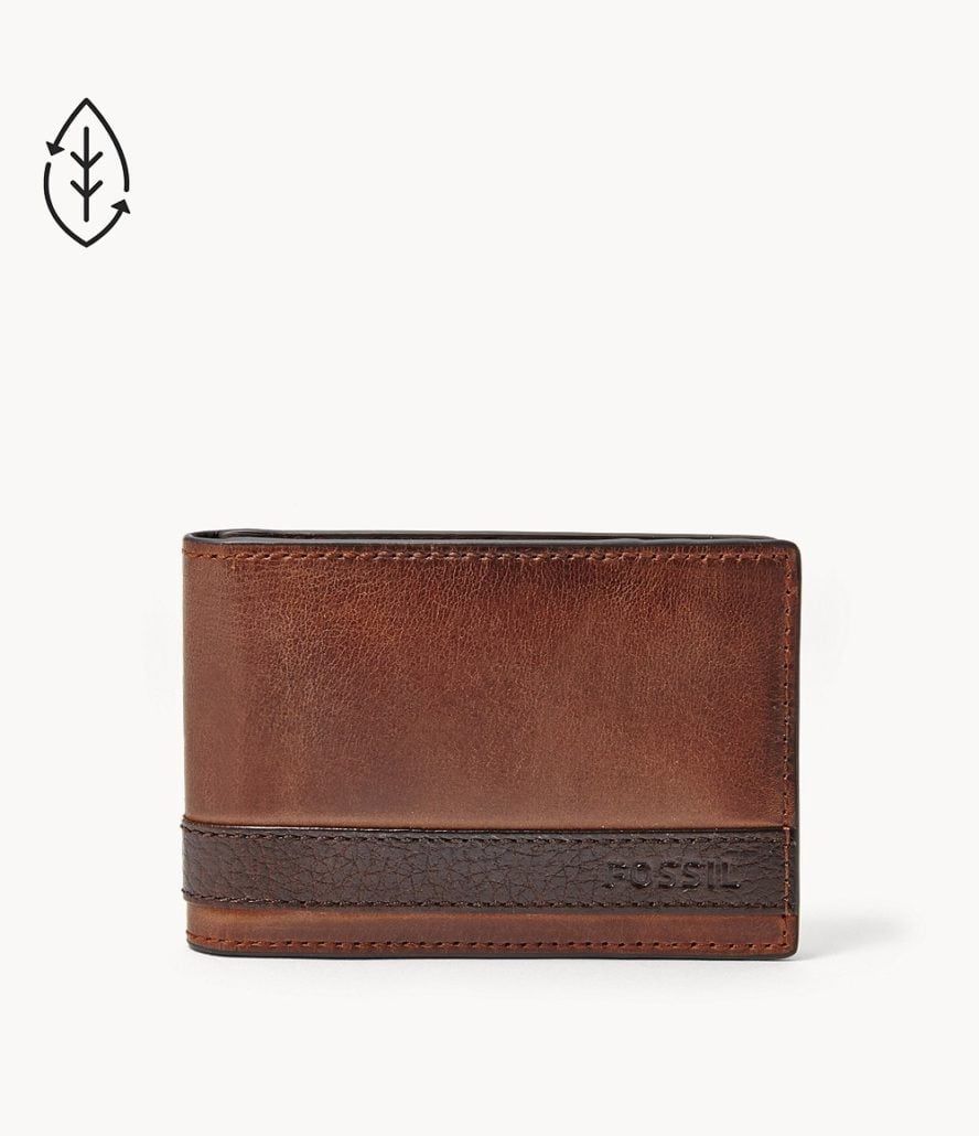 Quinn Money Clip Bifold Wallet, Color: Brown