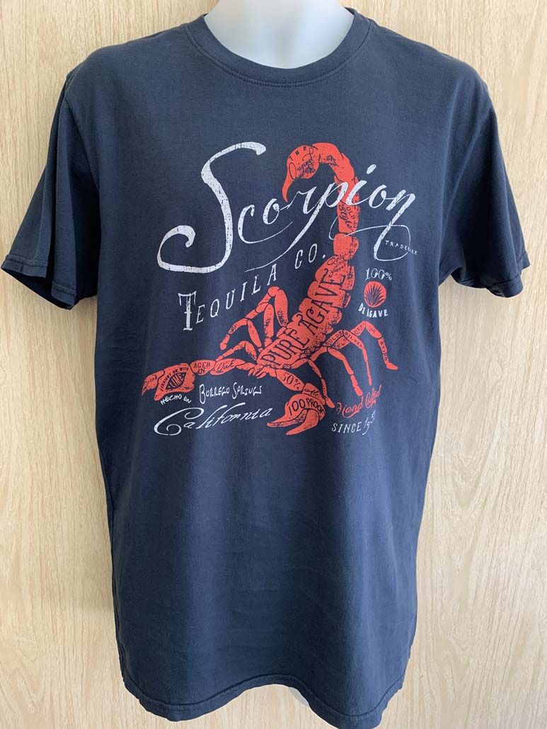Scorpion Tequila Co. - Adult Mineral Washed T-Shirt, Color: Diesel, Size: Small