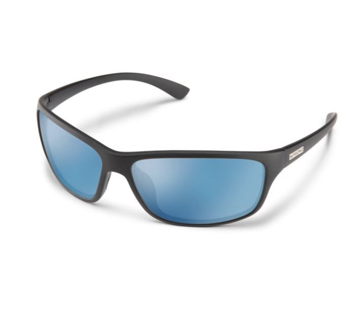 Suncloud Sentry  Sunglasses, Frame Color: Matte Black, Lens Color: Polarized Blue Mirror