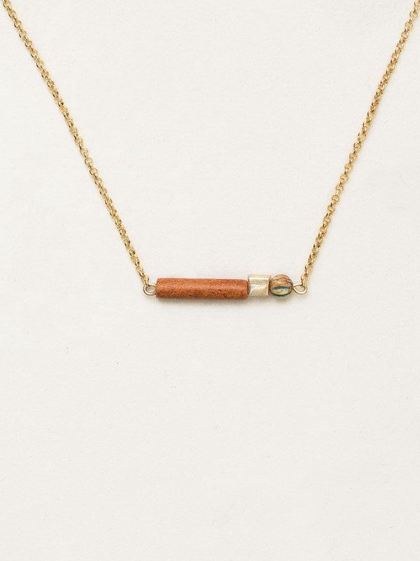 Horizon Necklace(disc), Color: Brick