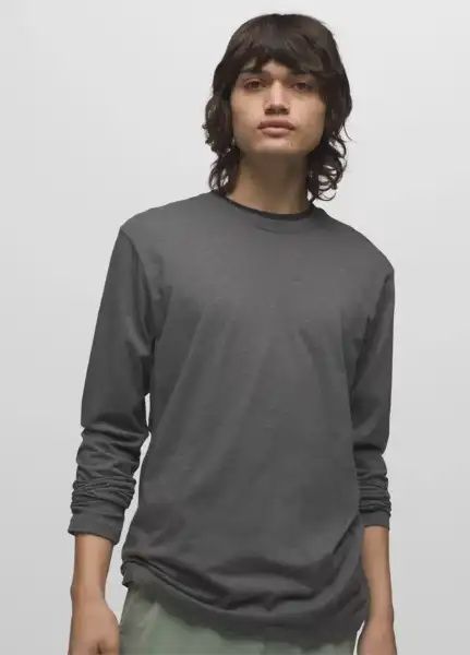 Prana LS T-Shirt, Color: Charcoal Heather, Size: Small