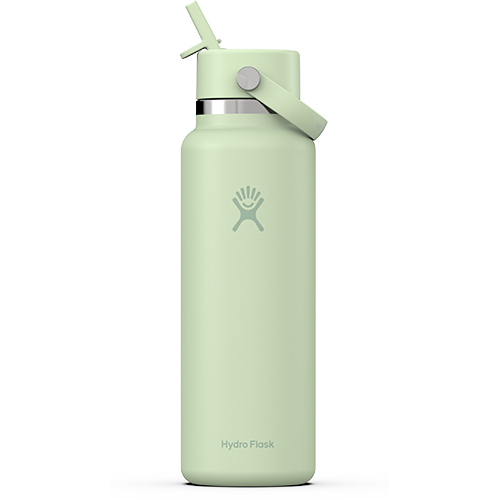 Wide Mouth Hydro Flask w/Flex Straw Cap, 40 Oz, Hydro Flask Color: Aloe