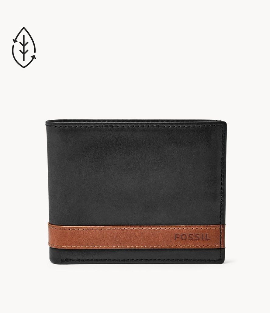 Quinn Bifold Wallet w/Flip ID, Color: Black