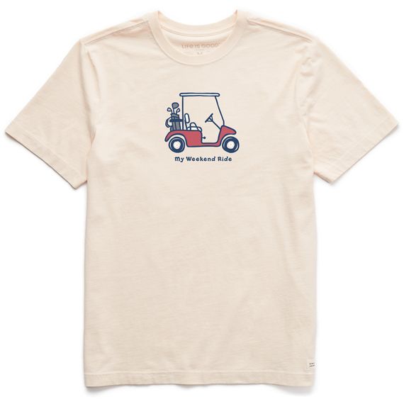 M&#39;s My Weekend Ride Golf SS, Color: Putty White, Size: Medium
