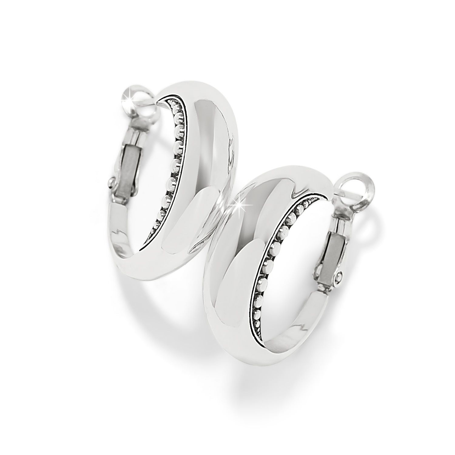 Pretty Tough Arch Hoop Earrings, Color: Silver