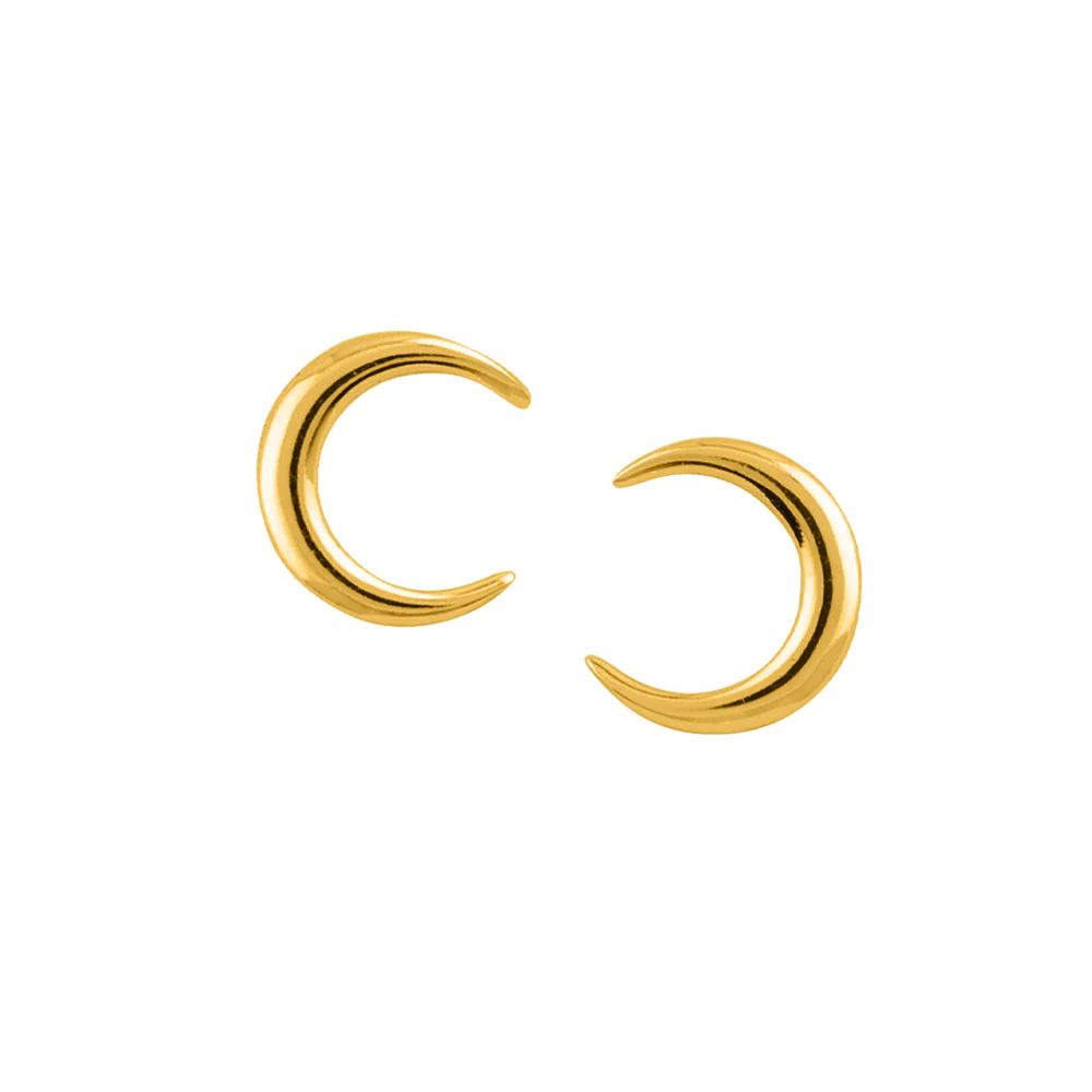 Super Moon Studs in Gold, Color: Gold