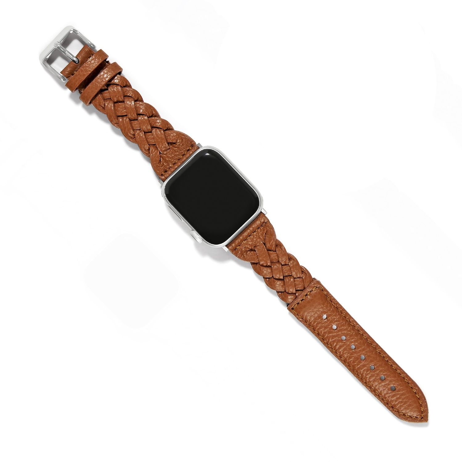 Sutton Braided Leather Watch Band, Color: Luggage