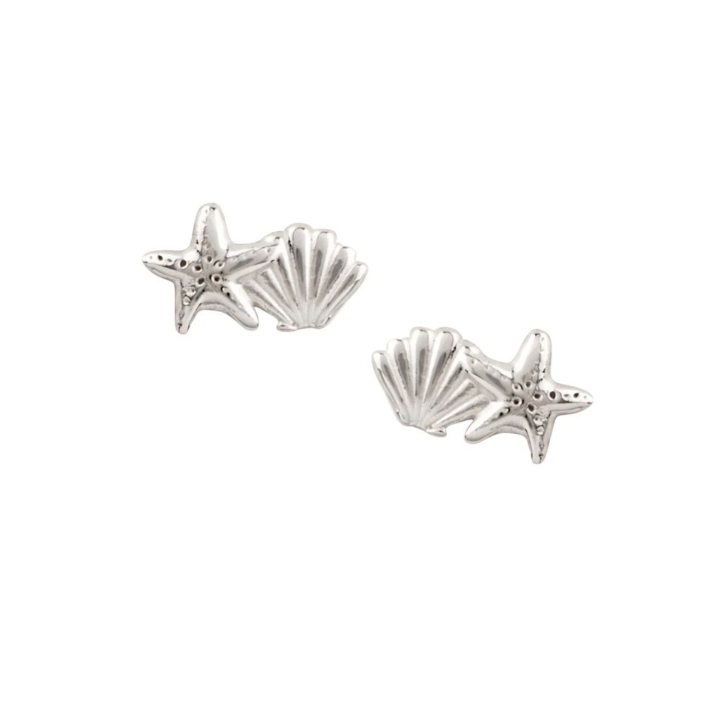 Feeling Beachy Studs, Color: Silver