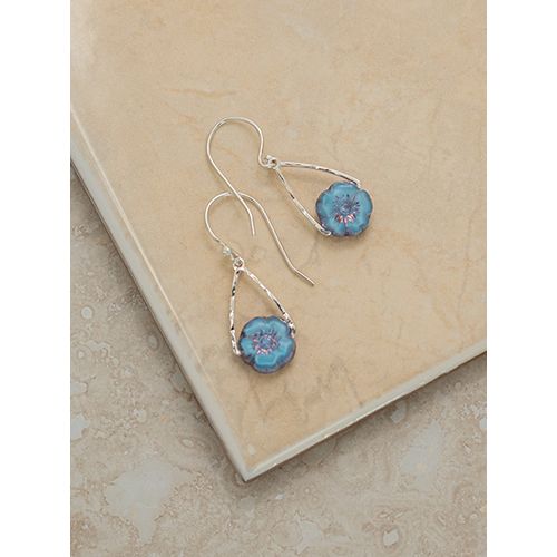 June Bug Earrings, Color: Summer Sky