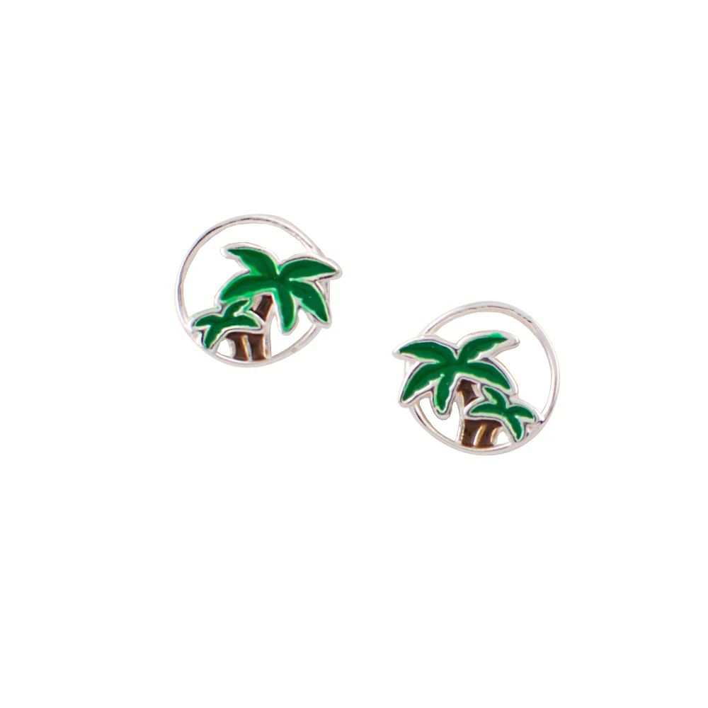 Under the Palm Trees Studs, Color: Silver