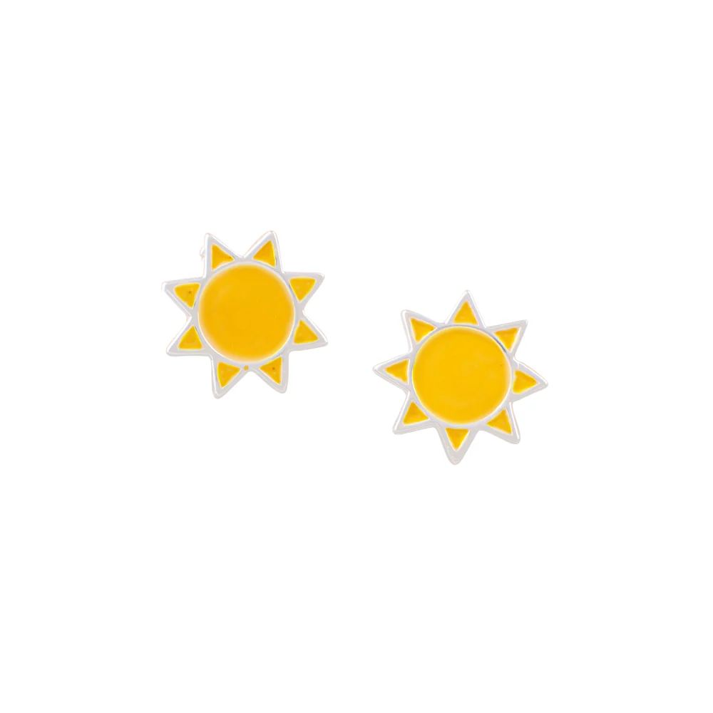 You Are My Sunshine Studs, Color: Silver