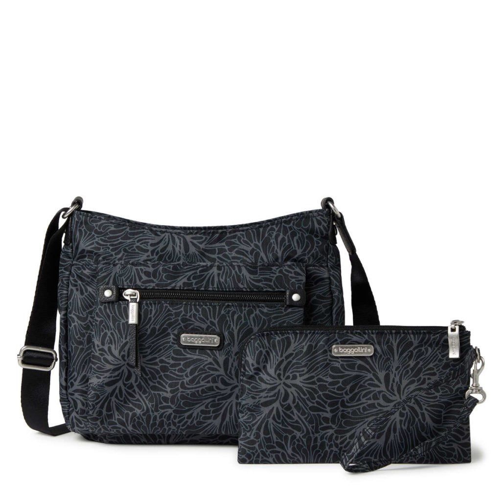 Uptown Handbag With Phone Wristlet, Color: Midnight Blossom