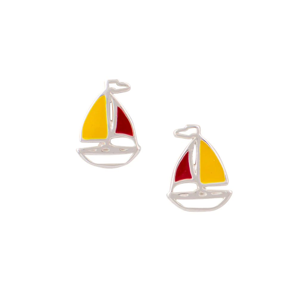 Sail Away with Me Studs, Color: Silver
