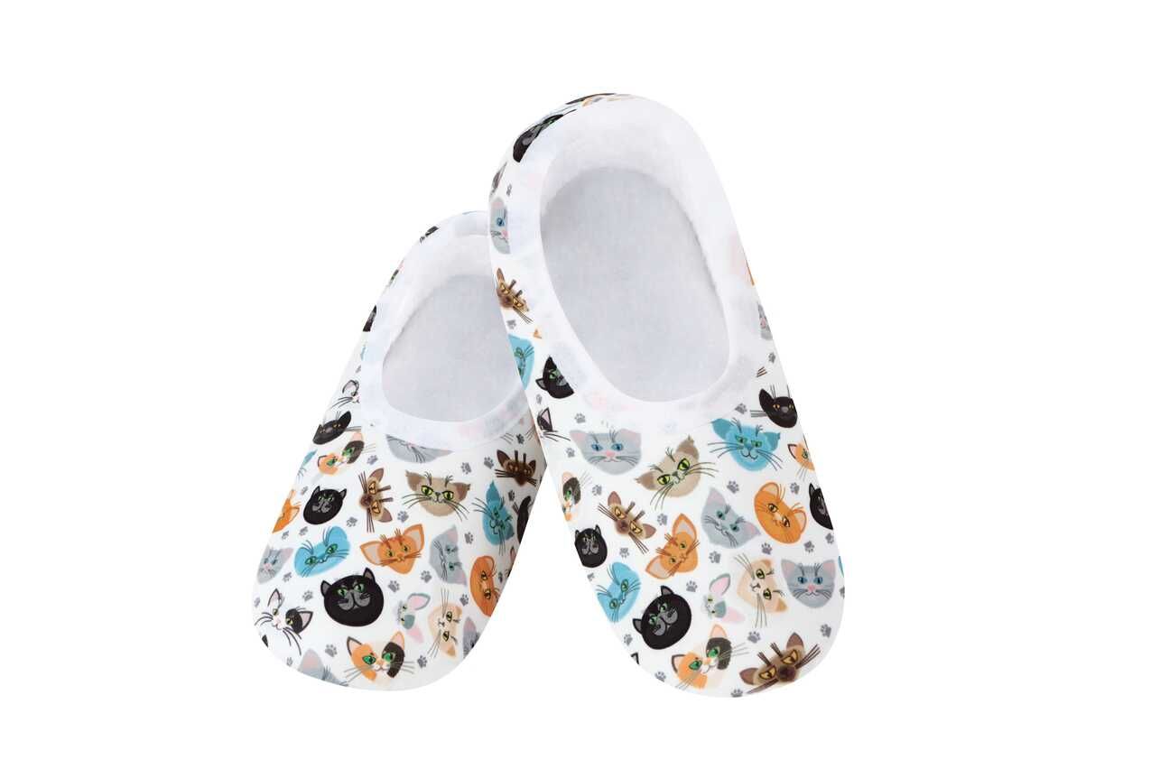 W&#39;s Kitty Faces Skinnies w/Pouch, Color: Kittie Faces, Size: Small