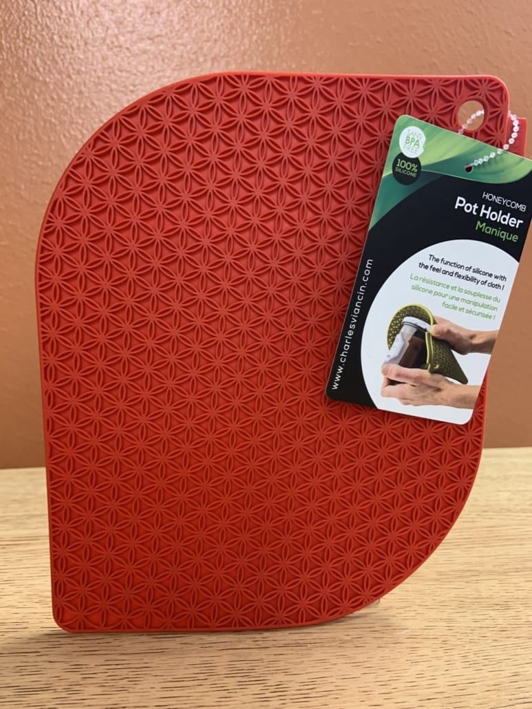 Honeycomb Pot Holder, Color: RED