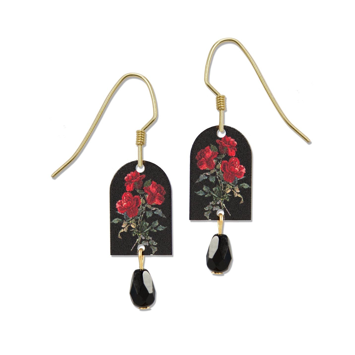 Roses Tag w/Dangle-LT, Color: Gold