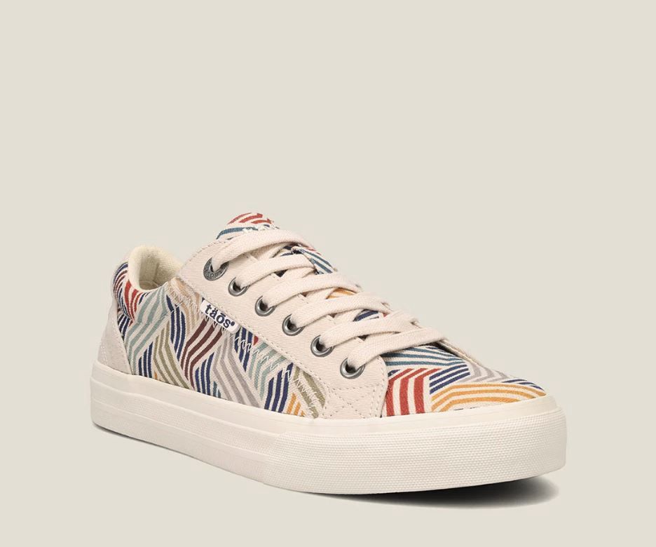 Plim Soul-D, Color: Geo Print White Multi, Size: 6.5