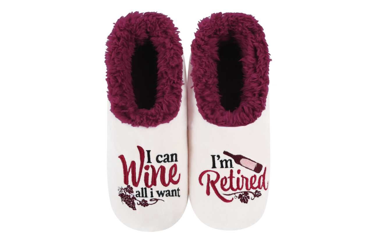 Women&#39;s I&#39;m Retired Snoozie Slippers, Color: I&#39;m Retired, Size: Small