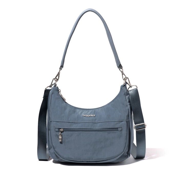 Modern Pocket Half Moon Bag, Color: Mist
