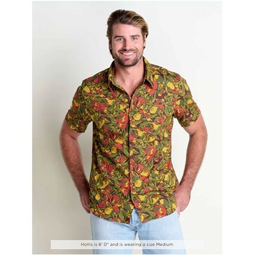 Fletch Short Sleeve Shirt, Color: Chive Fruit, Size: Small