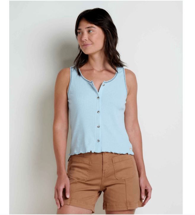 Foothill Button Tank, Color: Skyway-D, Size: XL