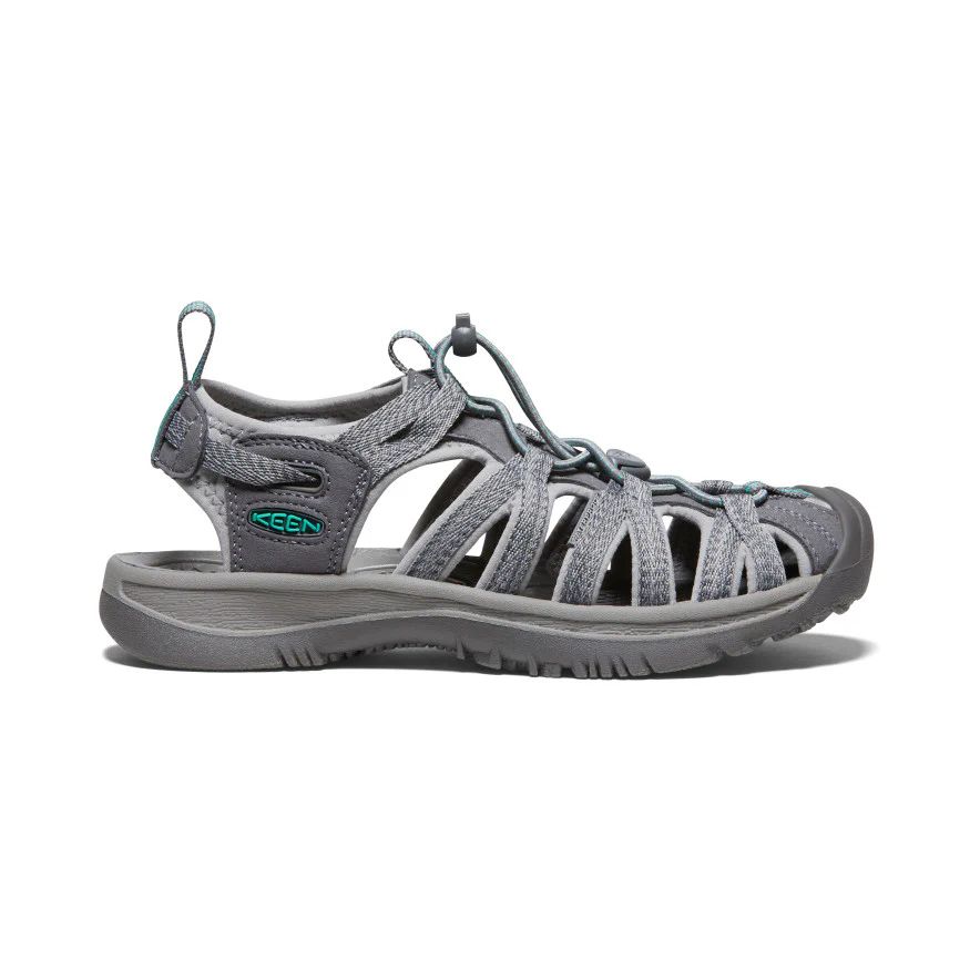 Whisper Women&#39;s, Color: Medium Grey/Peacock Green, Size: 6