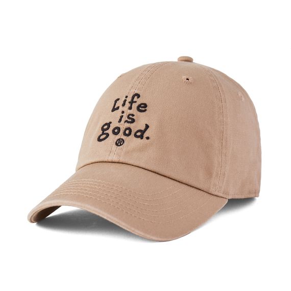 Adult Unisex LIG Vintage Wordmark Stacked Chill Cap, Color: Tan, Size: OS