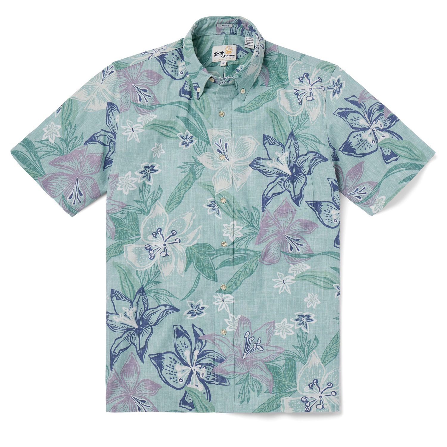 Stargazer - Button Front Men&#39;s Shirt, Color: Sea Foam, Size: Medium