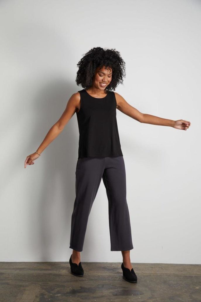 Travel Knit Easy Tank, Color: Black, Size: Large