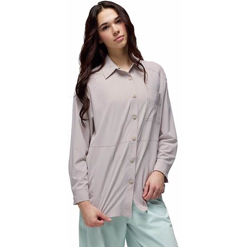 Railay Oversized Button Down, Color: Almond, Size: XS